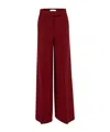Max Mara Libbra Wool And Mohair Wide-leg Pants In Red