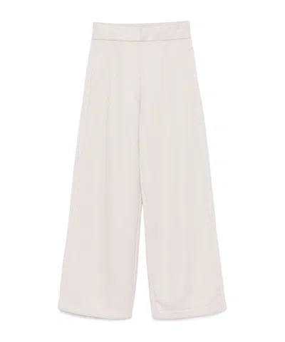 Max Mara Wide-leg Casual Pants In White