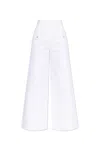 Max Mara Memore Wide-leg Trousers In White
