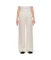 Max Mara Pleated Front Straight-leg Trousers In White