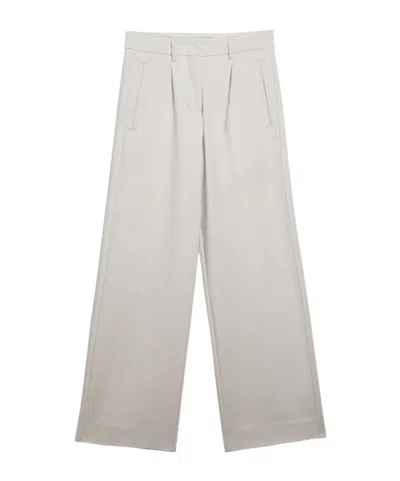 Max Mara Wide-leg Casual Pants In White
