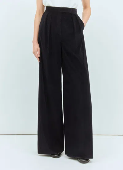 Max Mara Wide-leg Corduroy Pants In Blue