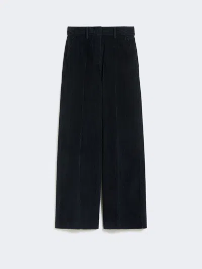 Max Mara Wide-leg Corduroy Trousers In Blue