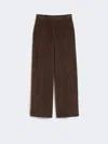 Max Mara Wide-leg Corduroy Trousers In Brown