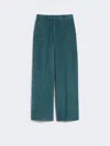 Max Mara Wide-leg Corduroy Trousers In Blue
