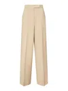 Max Mara Wide-leg Cotton Pants In Multi