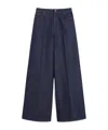 Max Mara Wide-leg Denim Trousers Five Pockets In Blue