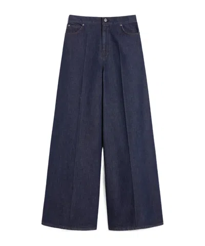 Max Mara Wide-leg Denim Jeans In Blue