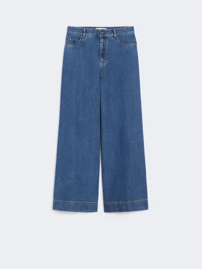 Max Mara Wide-leg Denim Jeans In Blue