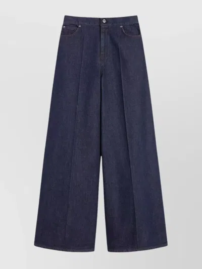 MAX MARA WIDE-LEG DENIM TROUSERS FIVE POCKETS