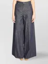 Max Mara Wide-leg Denim Trousers With Five Pockets In Blue