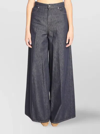 MAX MARA WIDE-LEG DENIM TROUSERS WITH FIVE POCKETS