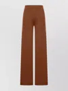 Max Mara Wide-leg High-rise Trousers Seam Detail In Animal Print