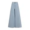 Max Mara Wide-leg High-waist Jeans With Classic Five-pocket Styling In Blue