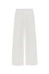 Max Mara Wide-leg High-waist Pants With Soft Textured Finish In Gray
