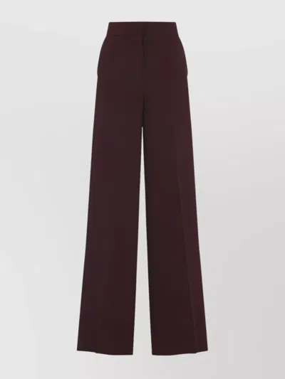 MAX MARA WIDE LEG HIGH WAIST TROUSERS WITH SIDE STRIPE