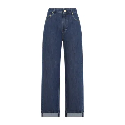 Max Mara Wide-leg High-waisted Jeans With Rolled Cuffs And Five-pocket Styling
