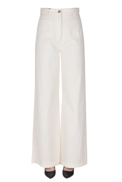 Max Mara Wide Leg Jeans In White