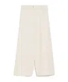 Max Mara Wide-leg Mid-waist Casual Pants In White