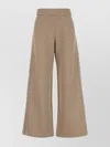 Max Mara Wide-leg Pant In Cotton Blend With Lurex In Brown