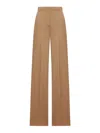 Max Mara Wool High Waist Wide-leg Trousers In Brown