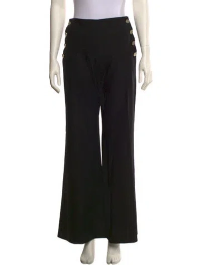 Pre-owned Max Mara Wide Leg Pants In Black