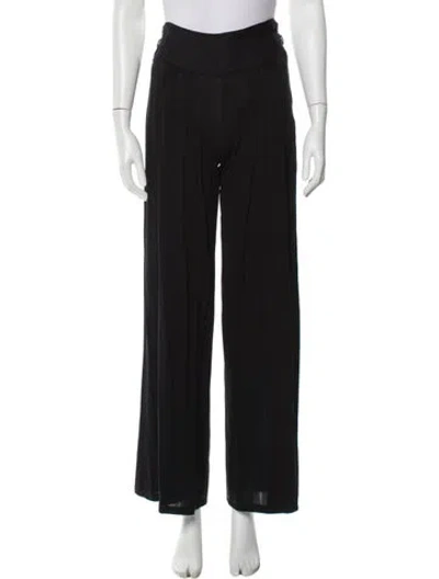 Pre-owned Max Mara Wide Leg Pants In Black