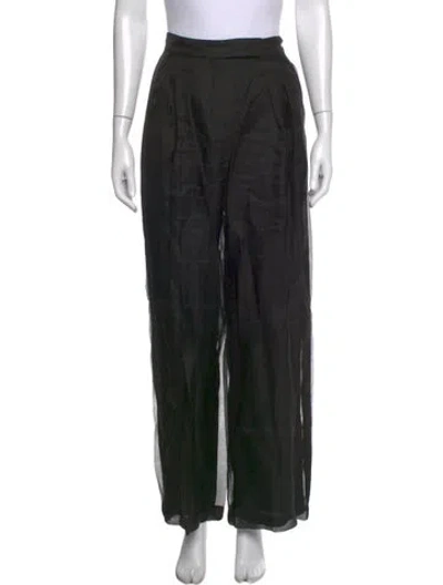Pre-owned Max Mara Wide Leg Pants In Black