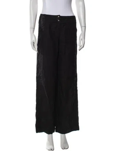 Pre-owned Max Mara Wide Leg Pants In Black