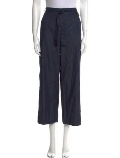 Pre-owned Max Mara Wide Leg Pants In Blue