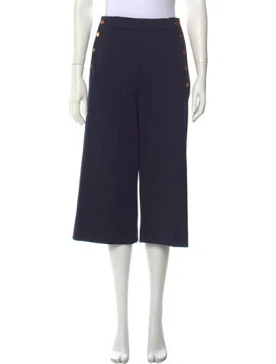 Pre-owned Max Mara Wide Leg Pants In Blue