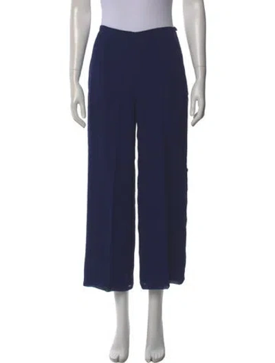 Pre-owned Max Mara Wide Leg Pants In Blue