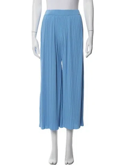 Pre-owned Max Mara Wide Leg Pants In Blue