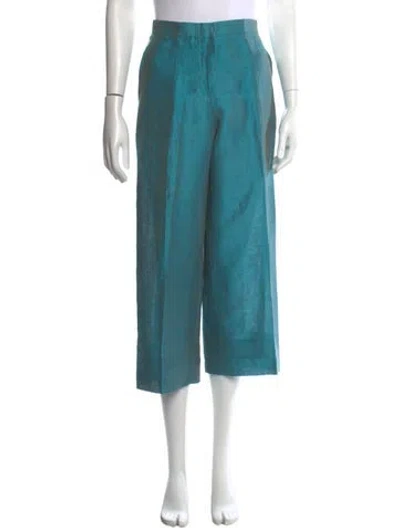 Pre-owned Max Mara Wide Leg Pants In Blue
