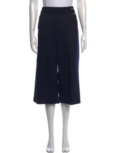 Pre-owned Max Mara Wide Leg Pants In Blue