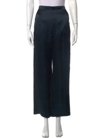 Pre-owned Max Mara Wide Leg Pants In Blue
