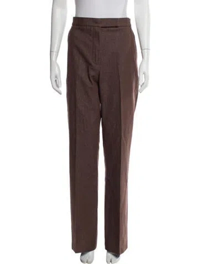 Pre-owned Max Mara Wide Leg Pants In Brown