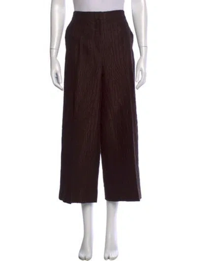 Pre-owned Max Mara Wide Leg Pants In Brown