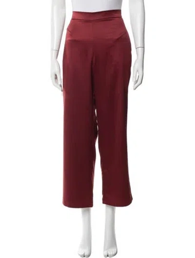 Pre-owned Max Mara Wide Leg Pants In Burgundy