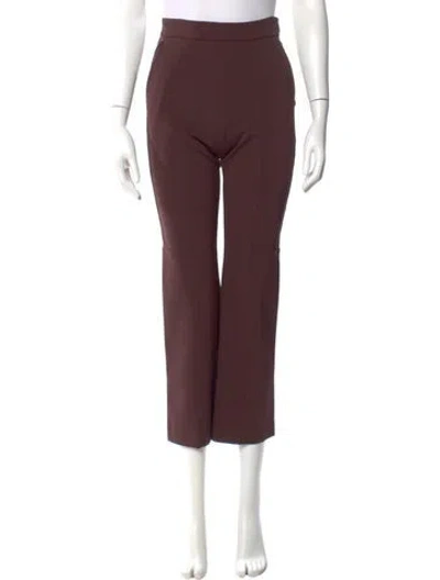 Pre-owned Max Mara Wide Leg Pants In Burgundy