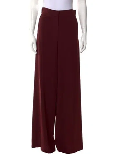 Pre-owned Max Mara Wide Leg Pants In Burgundy