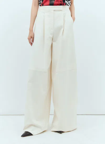 Max Mara Wide Leg Pants In White