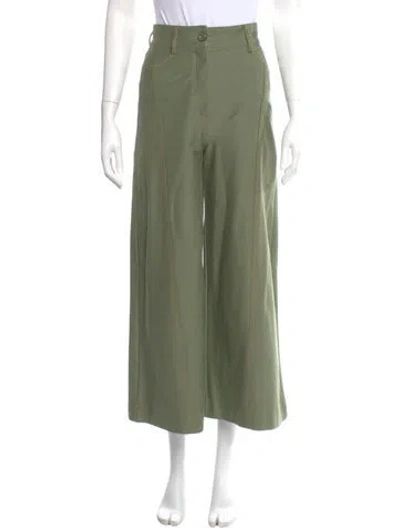 Pre-owned Max Mara Wide Leg Pants In Green