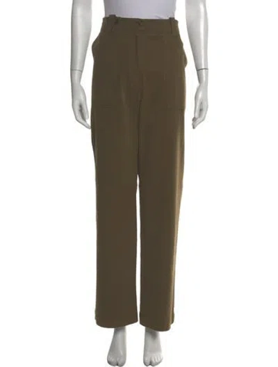 Pre-owned Max Mara Wide Leg Pants In Green