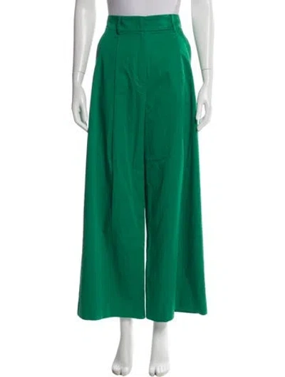 Pre-owned Max Mara Wide Leg Pants In Green
