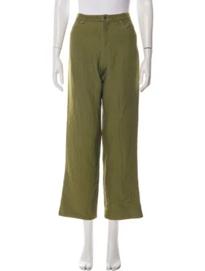 Pre-owned Max Mara Wide Leg Pants In Green