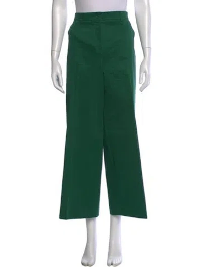 Pre-owned Max Mara Wide Leg Pants In Green