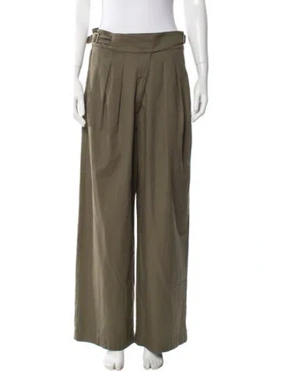 Pre-owned Max Mara Wide Leg Pants In Green