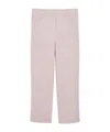 Max Mara Wide-leg Pants In Linen And Cotton Basketweave Fabric In Pink