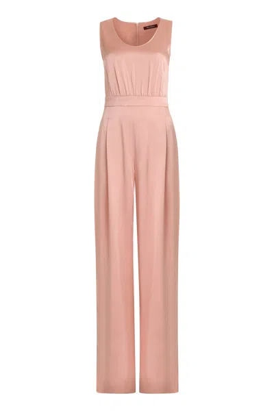 Max Mara Wide-leg Pants Jumpsuit In Pink